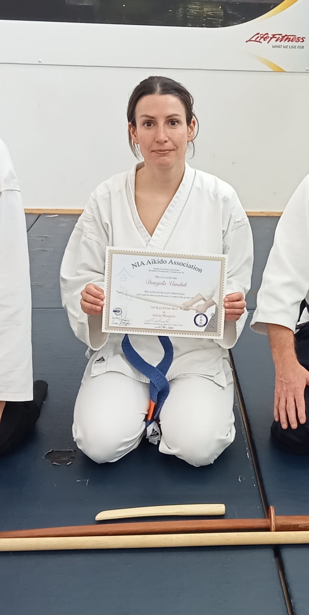 Danijela receives 3rd kyu green Belt in Aikido Weapons